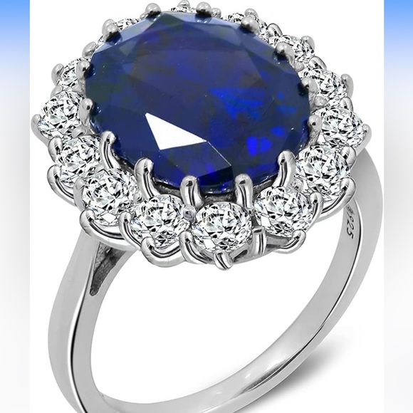 Size 9 Platinum-Plated Sterling Silver Ring with Infinite Elements Zirconia - Picture 5 of 10